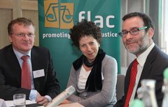 Peter Ward, Chair of FLAC; Andrea Durbach, Director of the Australian Human Rights Centre at the University of New South Wales and Edwin Rekosh, Director, Public Interest Law Institutue, Hungary.