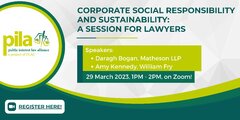 Corporate Social Responsibility and Sustainability A session for lawyers