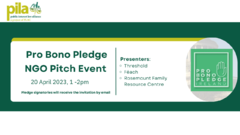 Pro Bono Pledge Ireland - NGO Pitch Event Invitation - 20 April 2023